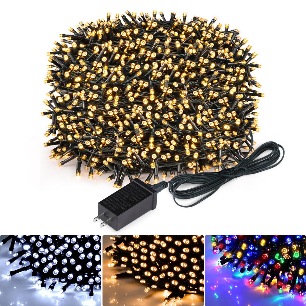 200 Led Guirnalda De Luces Navideñas Blancas Calidas | Meses Sin Interés