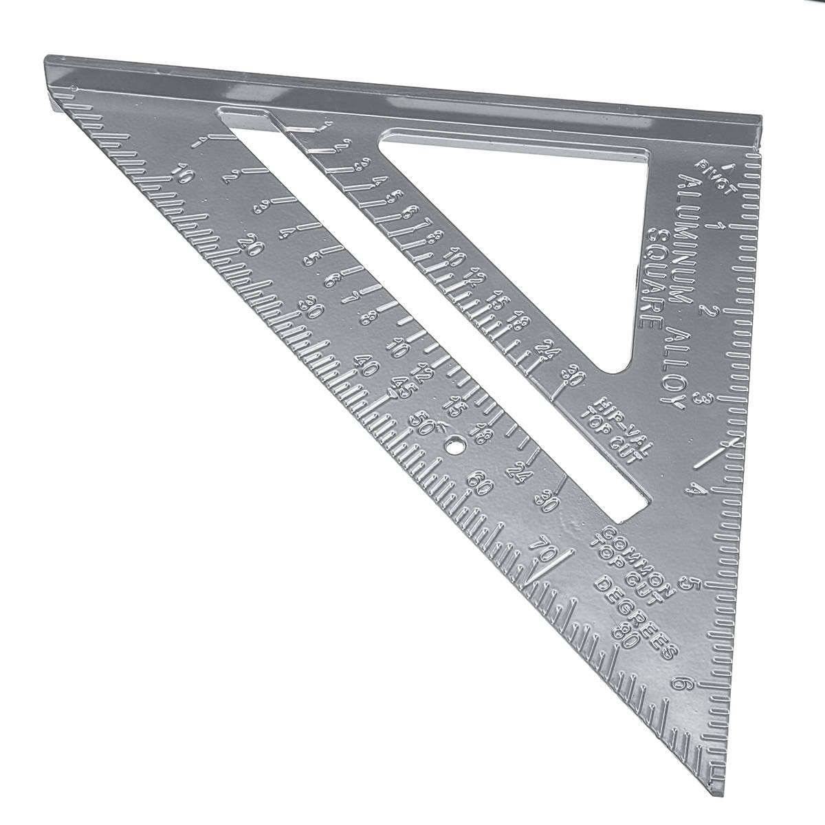 7 Inch Aluminum Alloy Measuring Ruler Speed Square Roofing Triangle Angle Protractor Trammel Measuring Tools