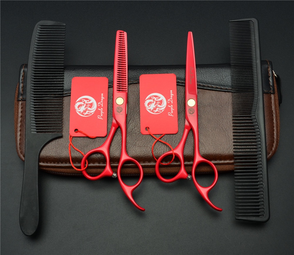 6 inch Hairdressing scissors set Straight Thinning Barber shears Personality Hair Cutting Shears