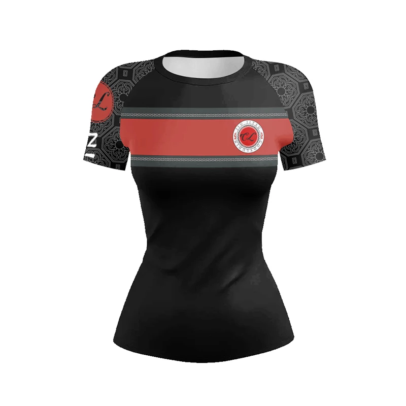 Camiseta de compresión Rashguard para mujer, anime de película, gimnasio, culturismo, yoga, delgada, serrée, Y-dehors, boxe, MMA: XXL / Rojo