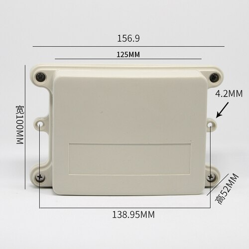 Junction Wire Box with Fixed Ear Outdoor ABS Plastic IP65 Waterproof Instrument Boxes Sealed Electrical Enclosure Case: 125x100x52