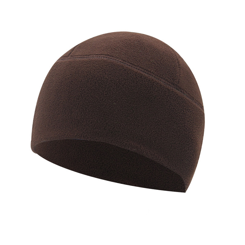 Chapeau polaire coupe-vent pour homme et femme, casquette chaude, sport de plein air, cyclisme, hiver: CA086-Coffee