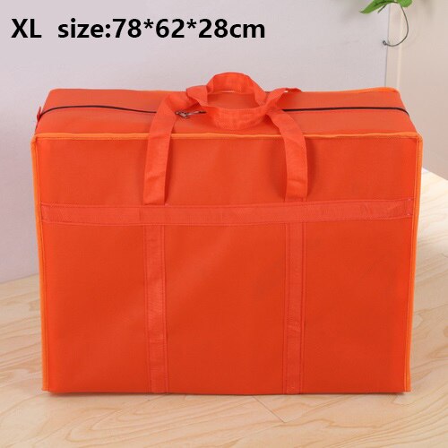 Oversized woven bag moving bag Oxford cloth luggage packing bag waterproof storage snakeskin bag thick non-woven bag: Orange XL