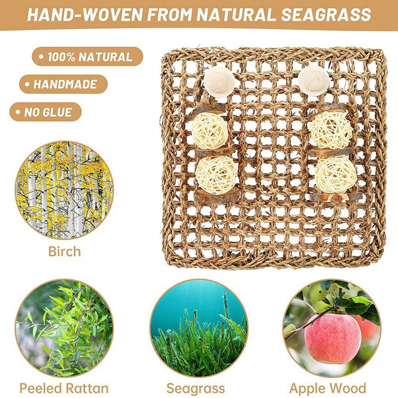 Guinea Pig Toys, Hamster Toys Syrian,Rabbit Boredom Breaker, Teething Toys for Small Animals to Gnaw and Relieve Boredom