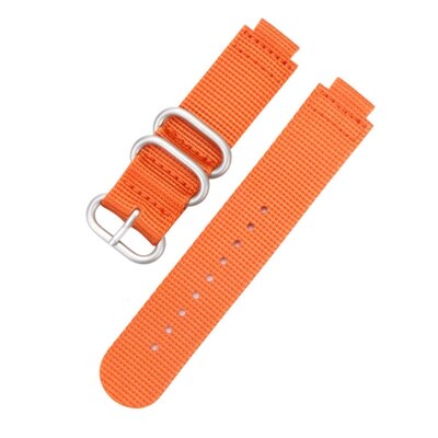 Correa para Garmin Forerunner 235, correa de nailon para Garmin Forerunner 220/230/235/620/630/735XT/235Lite, accesorio: orange silver buckle