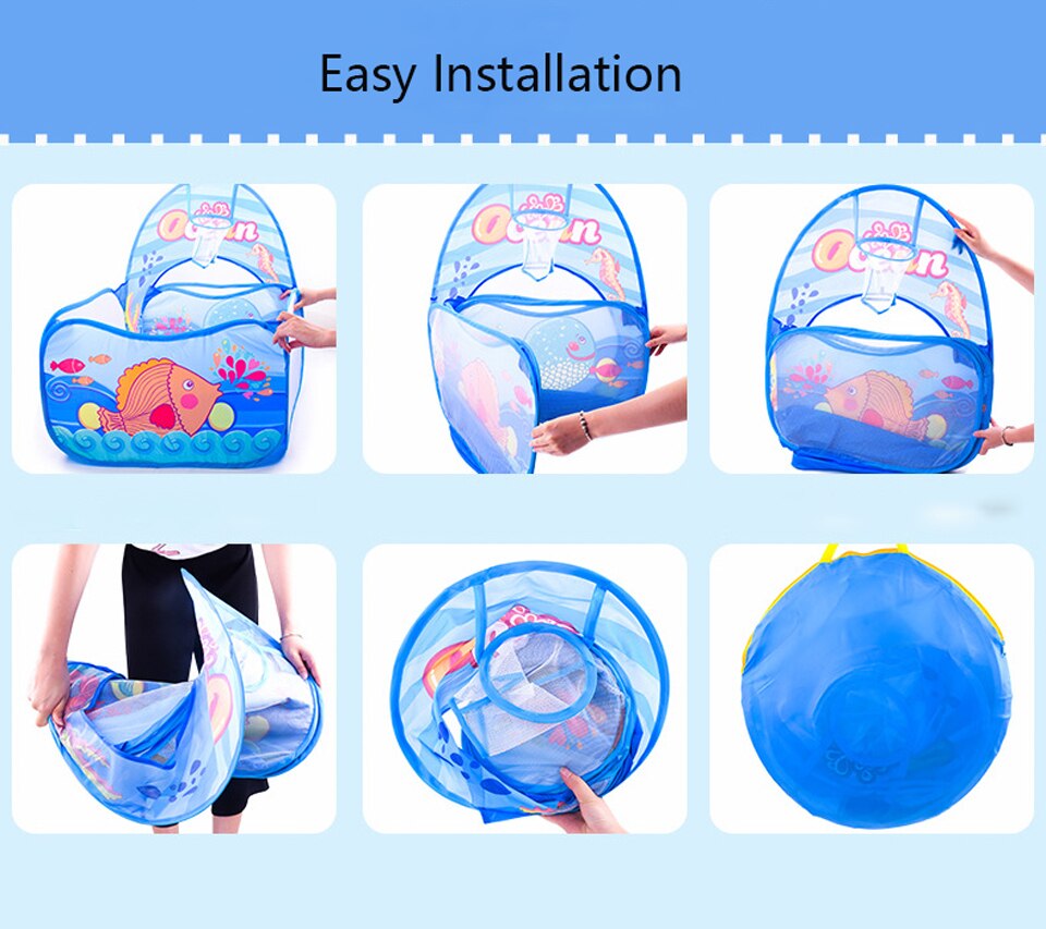 3 In 1 Draagbare Kinderen Tent Kinderen Spelen Spel Huis Oceaan Ballenbad Kinderen Tipi Tenten Kruipen Tunnel Zwembad Bal baby Play Tenten