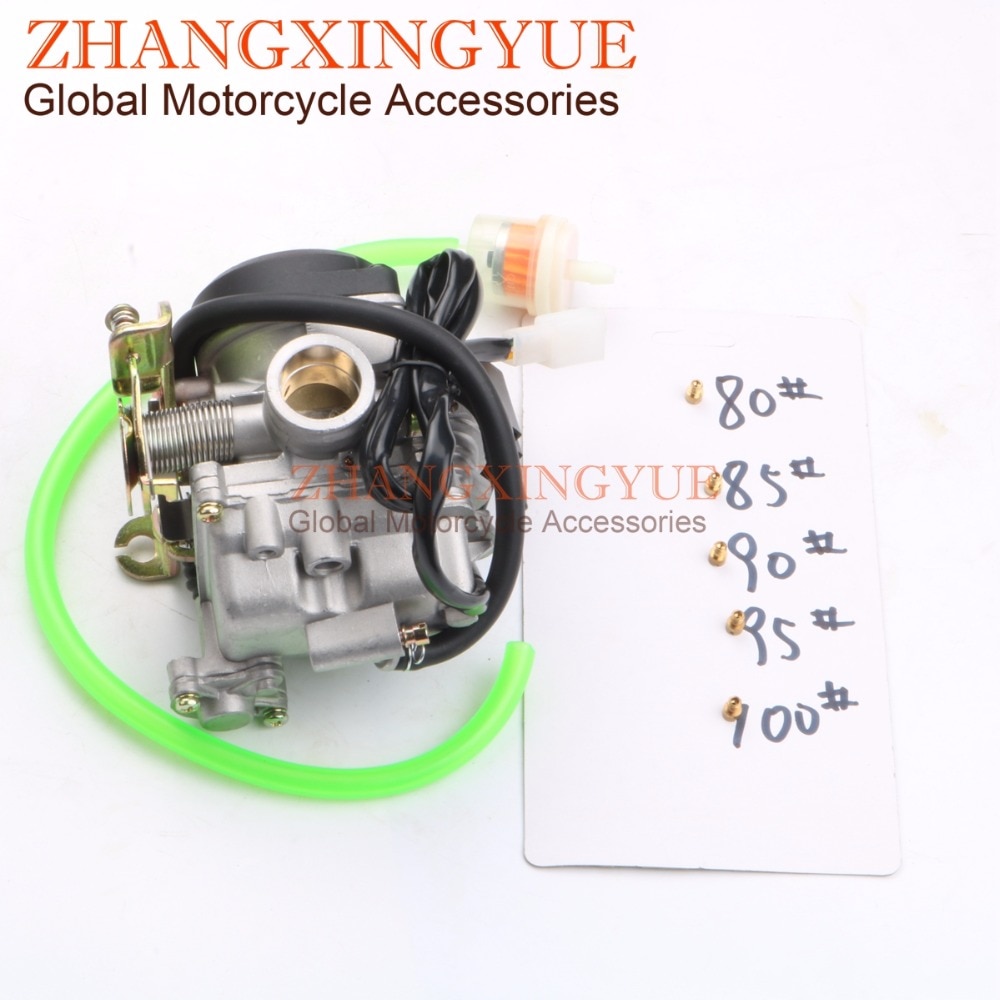 Carburateur de Performance | Grand alésage 20mm pour GY6 139QMB 50cc -100cc Scooter Ken CVK + 80 #85 #90 #95 #100 # trou principal
