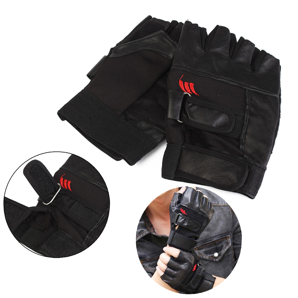 Mannen Gewichtheffen Gym Training Sport Fitness Fitness Sportwagen Lederen Handschoenen