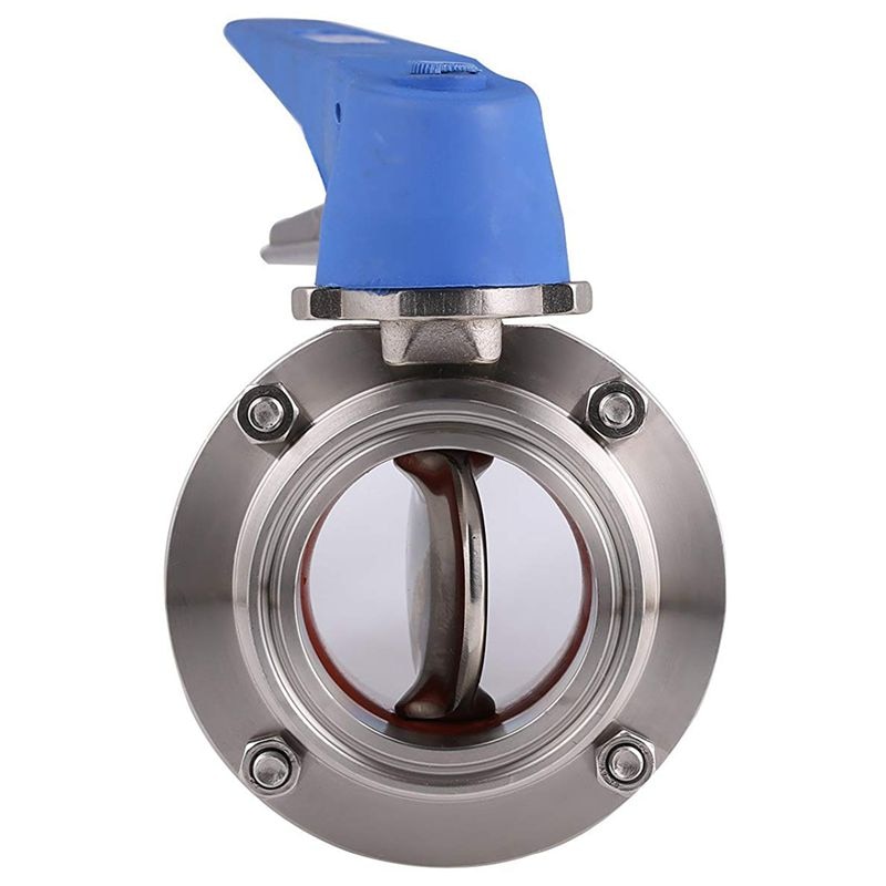 1-1/2 inch 38mm SS304 Stainless Steel Sanitary 1.5 inch Tri Clamp Butterfly Valve Squeeze Trigger for Homebrew Dairy Product