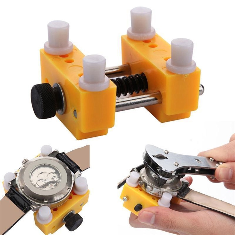 Horloge Verstelbare Opener Case Cover Remover Fixing Houder Case Reparatie Kit Horlogemaker Tool Keuken Gereedschap Openers