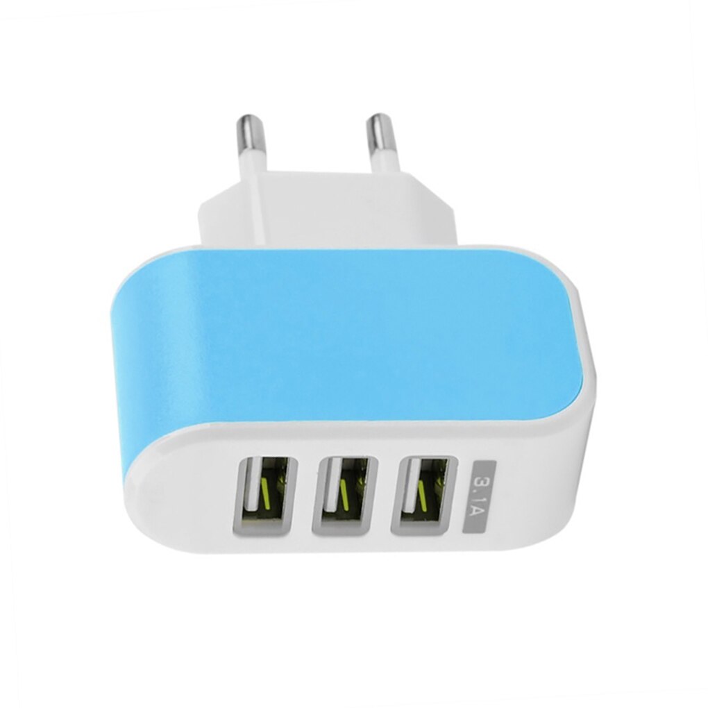 3 Poorten Triple Usb-poort Muur Home Reizen AC Charger Adapter EU Plug Mobiele Telefoon Oplader