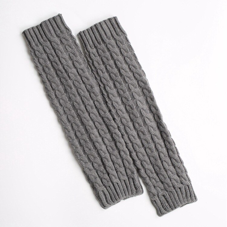 Chaussettes classiques en laine pour femmes, pour automne et hiver, chauffe-jambes, couvre-mollet, SA290: medium gray