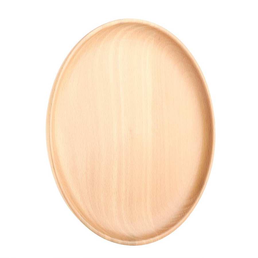 Miljøvenlig bøgetræ rund fad frugt / servering af mad & bageri til daglig brug