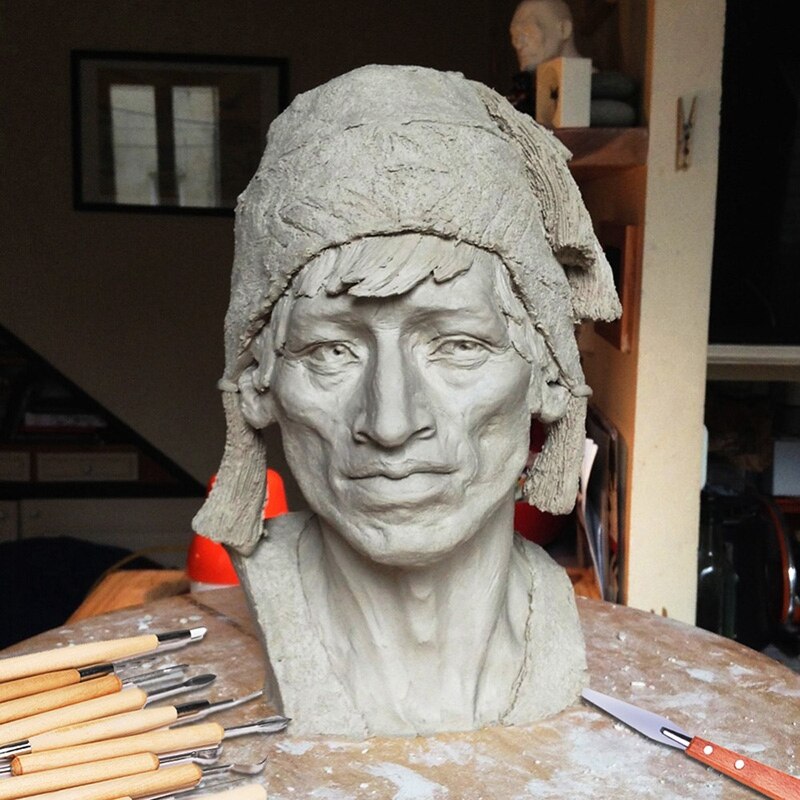 Arts Crafts Clay Sculpting Gereedschap Set Modeling Carving Tool Kit Aardewerk & Keramiek Houten Handvat Boetseerklei Gereedschap