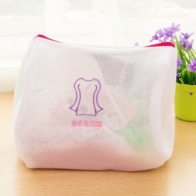 1PC Laundry Bags Underwear Aid Bra Laundry Mesh Wash Basket Net Washing Storage Zipper Bag laundry bags for dirty clothes: 31X24.5CM