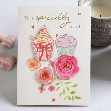 Vintage Flower Greeting Card Multi-purpose Layering Flower Paper Handmade Card: 06