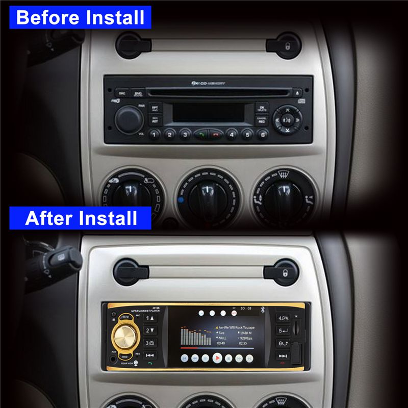 4019B 4.1 pouce 1 un Din autoradio o stéréo AUX FM Radio Radio Bluetooth Auto Radio avec télécommande