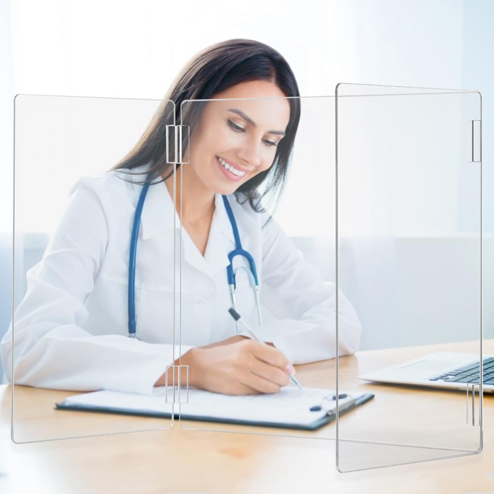 Acrylic Sneeze Guard Shield Protection Safety Counter Top 30x50cm For Restaurant Grocery Stores Salons Retailers Health Manage