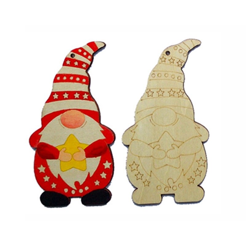 Weihnachtsmotiv-zeichenbrett aus holz für kleinkinder, holz-graffiti-kunst-lernwerkzeug, frühkindliche bildungsmaterialien: Zauberer c