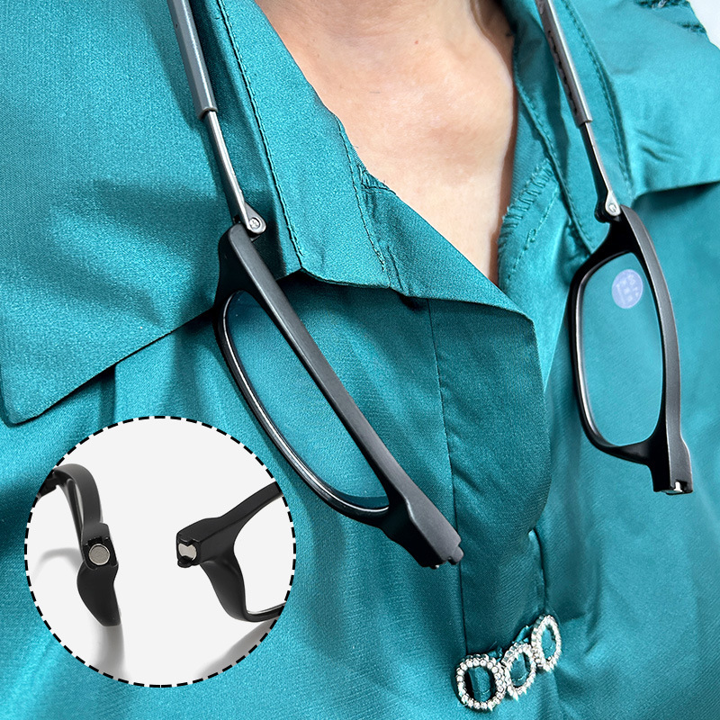 Portable Reading Glasses High Definition Resin Folding Presbyopic Eyeglasses TR90 Material Flexible Frame Easy to Wear