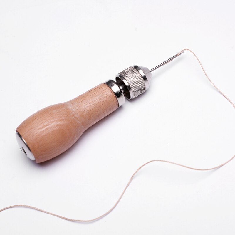 Læder symaskine diy læder syværktøj læder hånd symaskine vokset tråd til læder håndværk kant syning