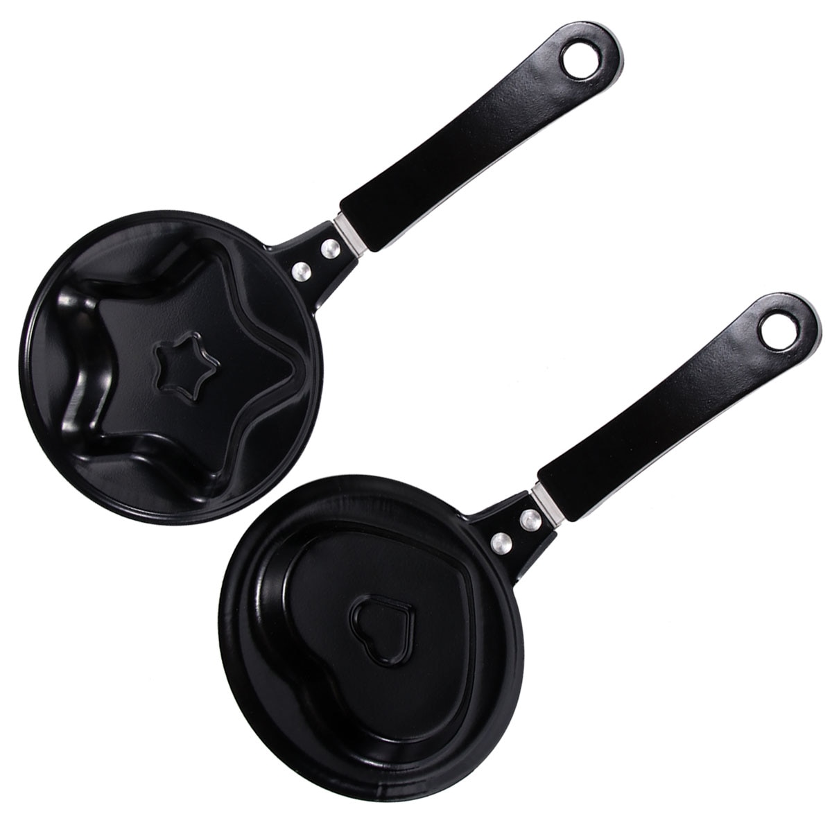 2 Stuks Mini Omelet Pan Anti-aanbak Ontbijt Pan Cartoon Ei Koekenpan Mini Koken Pan Voor Gebakken Eieren En Maken pannenkoek (Gemengde: Default Title