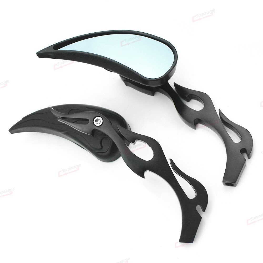 Voor Harley Softail Davidson 883 Sportster Touring Accessoires Universal Motorcycle Achteruitkijkspiegels Flame Cafe Racer Spiegels