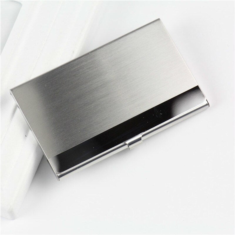 Mannen Metalen Rvs Kaarthouder Case Silver Aluminium Zaken Id Credit Bank Card Case Voor Kaarten