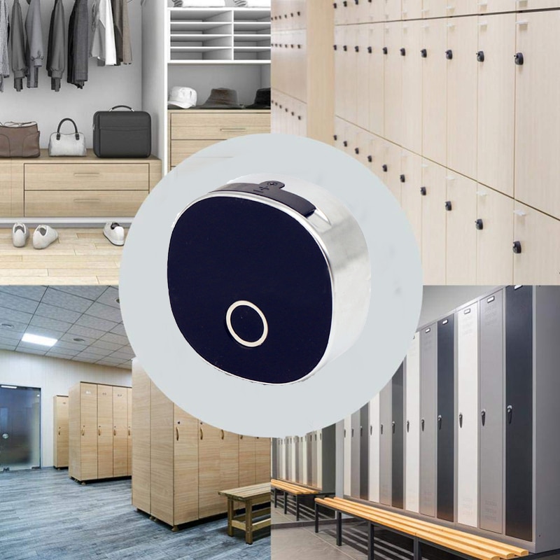 Smart Fingerprint Lock Wooden Door Lock Digital Electronic Lock Security Alarm File Drawer Office Cabinet Lock Zinc Alloy