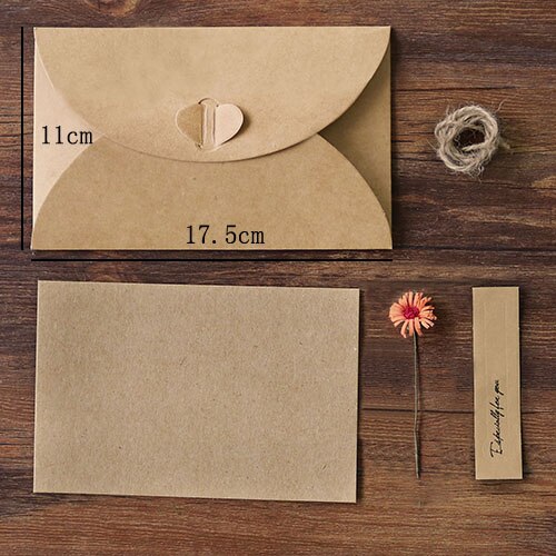 17.5 x 11cm 1pc kraftpapper kuvertpåsar vintage kuvert för kort scrapbooking brevpapper kuvert: L orange prästkragar