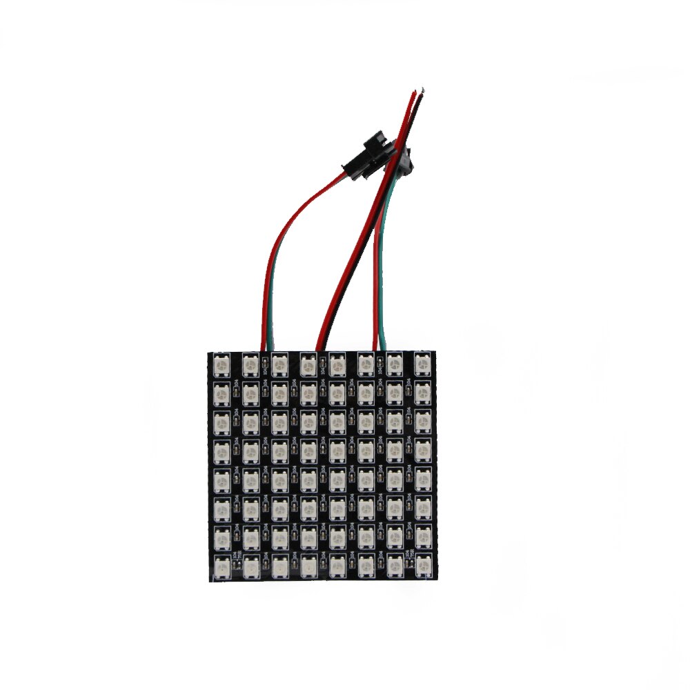 DC5v 5050 RGB Matrix led Pixel module 8x8 16x16 8x32 IC WS2812B Digital Flexible Panel Individually Addressable Pixels display: 8X8 Pixel