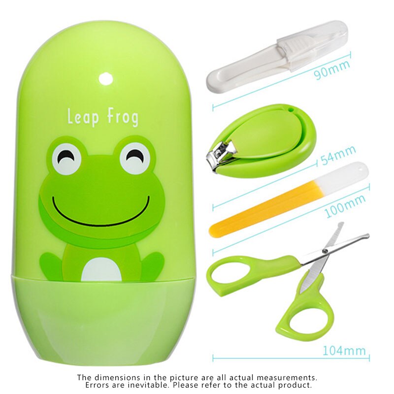 4 Stks/set Pasgeboren Baby Nail Care Kit Kids Nail Cutter Set Leuke Cartoon Baby Baby Nail Trimmer Clippers Schaar Nail producten