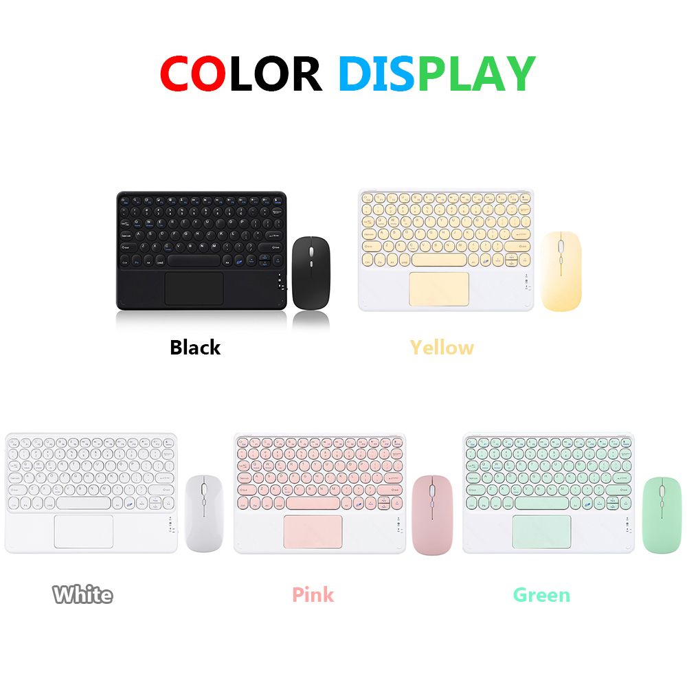Ultra-Thin Wireless Bluetooth Keyboard and Mouse Combo Rechargeable Touchpad for iPad Xiaomi Samsung Tablet Android IOS Windows
