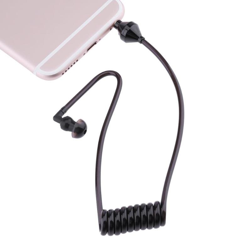 Einzigen Hören 3,5mm Kopfhörer aufgerollt Kabel Mono Funktion Hörer in Ohr Stereo Headset Nur Für Hören
