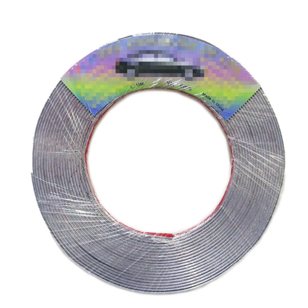 6Mm Auto Chrome Body Strip Bumper Auto Zilver Diy Decoratie Beschermende Moulding Styling Trim Auto Protector Sticker 13Meter