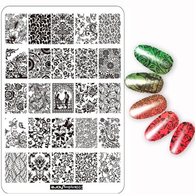 2018Big Size Decoraties Nail Stempelplaten Konad Stamping Nail Art Manicure Template Stempel Nail Gereedschap: zjoy0plus2