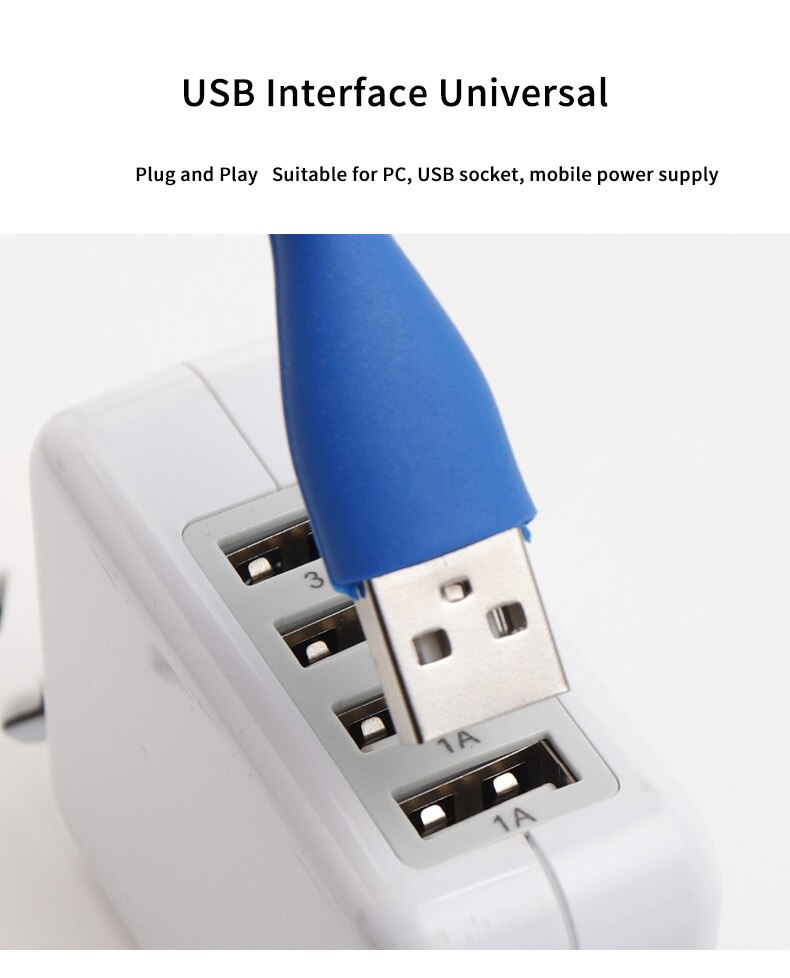 USB Mini LED Lamp Removable Flexible Portable USB Lamps for All USB Power Supply Output Gadgets Night Lighting Artifact