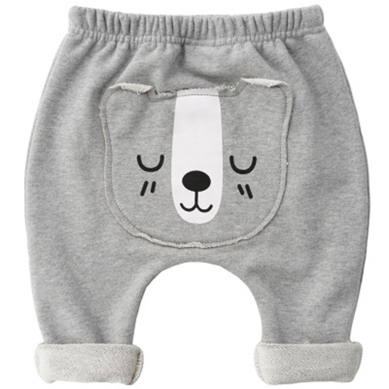 Peuter Baby Baby Jongen Meisje Harembroek Leuke Dier Leggings Bottom Cartoon Patroon Joggingbroek voor Lente Herfst 3 M- 24M: Grijs / 9m