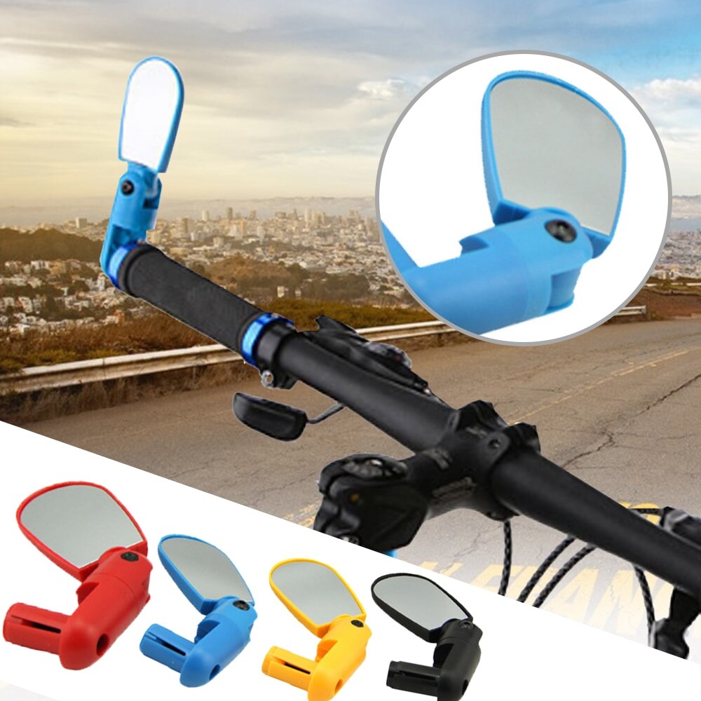 Bike Rearview Mirror Bicycle Accessories Cycling Road Mountain Bike Handlebar Wide Angle Rear Rotate View Mirrors 1pcs
