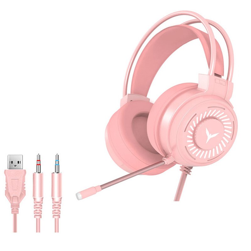 Gaming Headset Surround Sound Stereo Bedrade Koptelefoon Microfoon Usb Kleurrijke Licht Pc Laptop Game Headset 3.5Mm Computer Headset