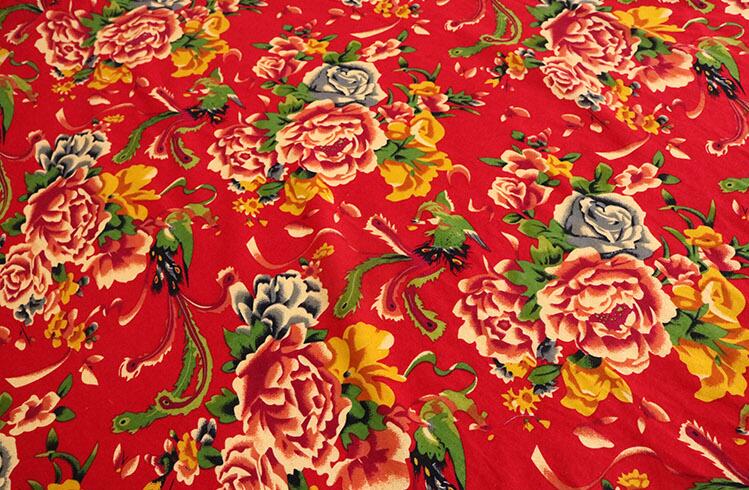 Tela de impresión de flores grandes, material de 100cm x 150cm