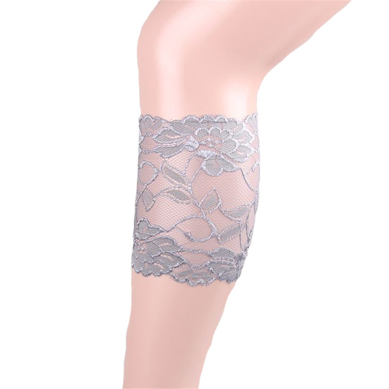 Femmes fille dentelle bottes manchettes fleur jambe plus Stretch garniture Toppers chaussettes