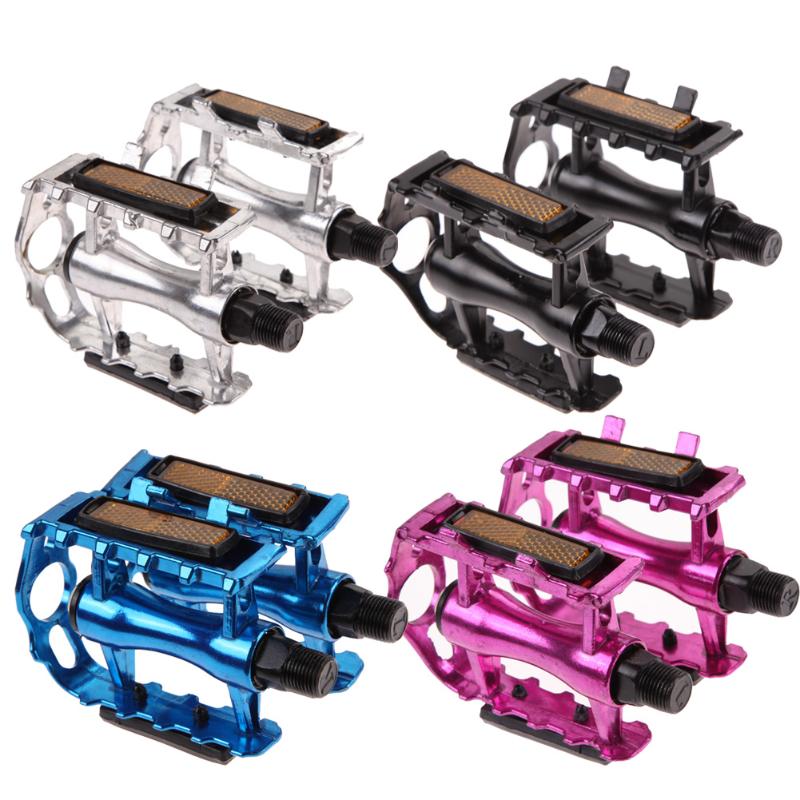 1 par BMX MTB aleación de aluminio bicicleta de montaña ciclismo 9/16 "pedales planos bicicleta de pedales accesorios piezas de bicicleta