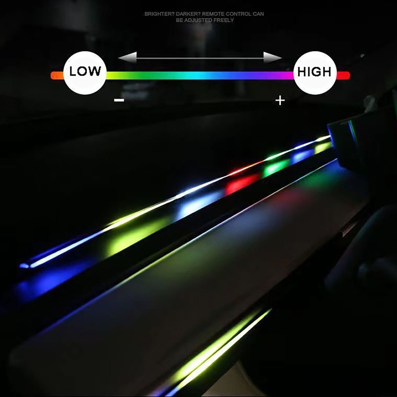 Symphony LED Car Ambient Lights Full Color Streamer Universal LED Interior Hidden Acrylic Strip Atmosphere Lamps App Control