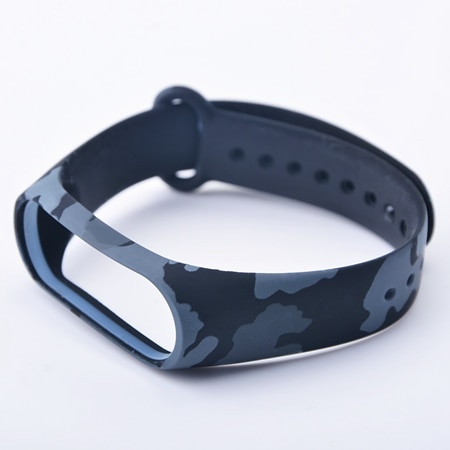 Correa de silicona para Xiaomi Mi band 3 y 4, Correa Universal de silicona con estampado de dibujos animados para pulsera inteligente Mi Band 3 y Mi band 4: Camouflage Gray