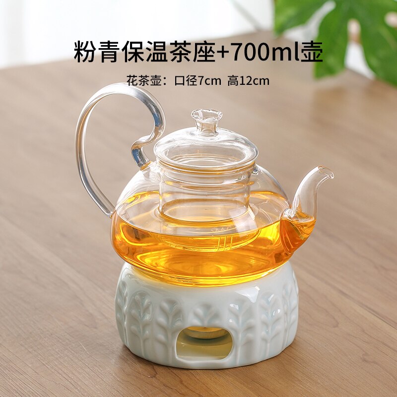 Modern Glass Teapot Base Candle Warmer Luxury European Style Teapot Trivets Outdoor Portable Chauffe Plat Heating Base JD50DZ: Style 4