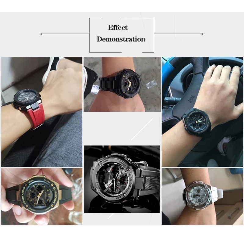 Cinturino in gomma siliconica per Casio G-shock GST serie GST-W300 210 400G S130 S310 S330 B100 cinturino sportivo cinturino