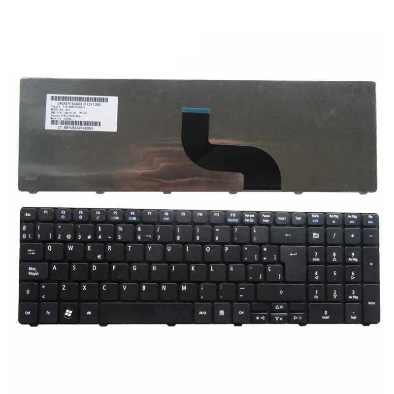 Spansk sp teclado tastatur til acer aspire  e1-571 e1-531 e1-521 e1-571g e1-531g sort