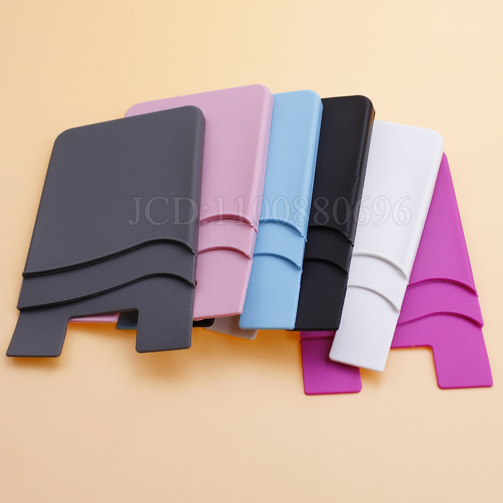 Tarjetero de silicona para teléfono móvil, funda tipo billetera, bolsillo para casi todos los teléfonos móviles