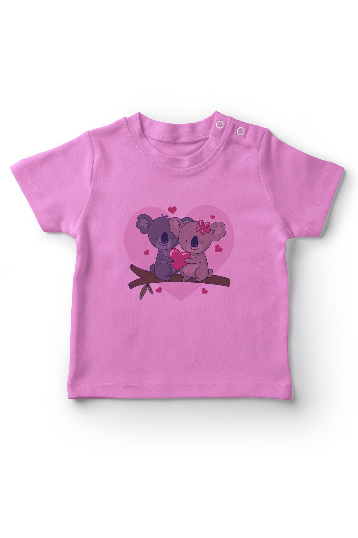 Angemiel Baby In Love Koala Baby Girl T-Shirt Pink
